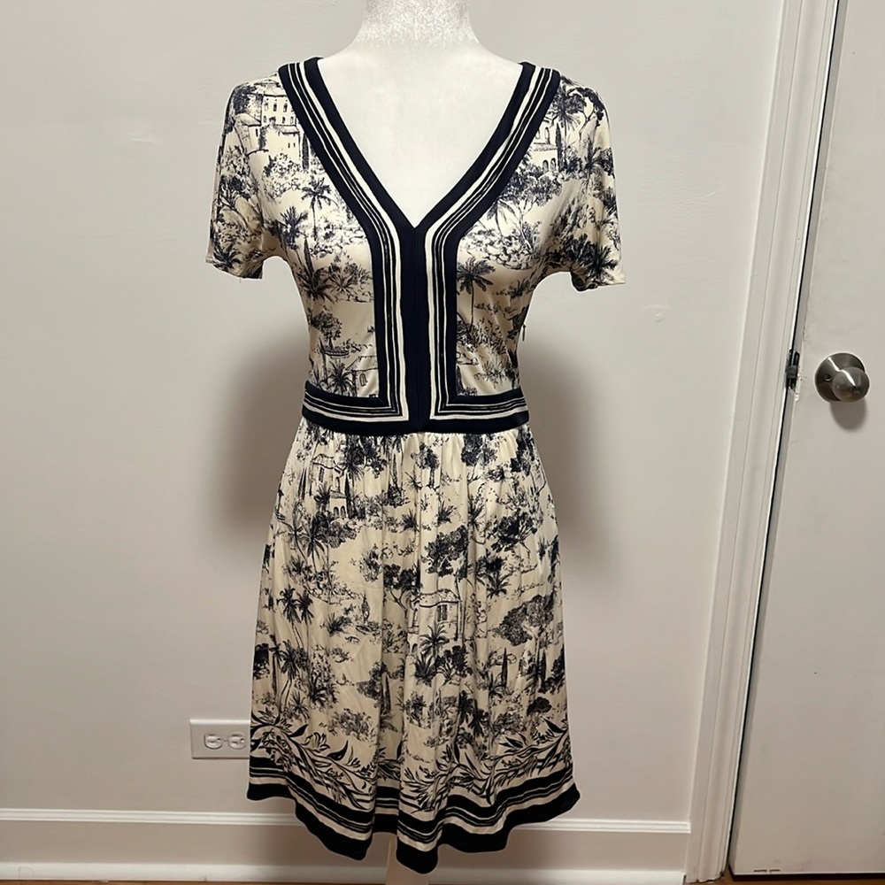 Tory Burch Black and Cream Dress